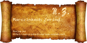 Marczinkech Zerind névjegykártya
